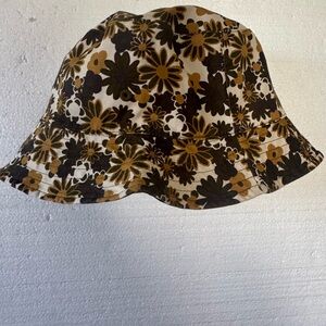 Steve Madden Floral Bucket Hat - Brown and Black